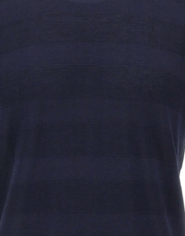KANGRA Maglia in cotone con lavorazione a righe BLUE Uomo 