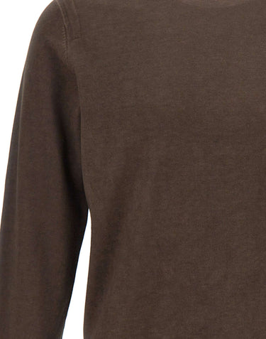 KANGRA Maglia girocollo in cotone BROWN Uomo 