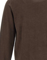 KANGRA Maglia girocollo in cotone BROWN Uomo 
