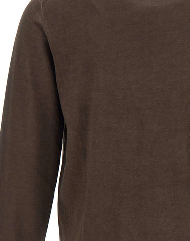 KANGRA Maglia girocollo in cotone BROWN Uomo 