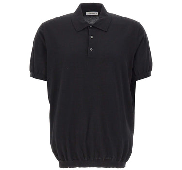 KANGRA Polo in cotone BLACK Uomo 