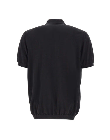 KANGRA Polo in cotone BLACK Uomo 
