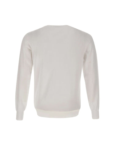KANGRA Maglia girocollo in cotone WHITE Uomo 