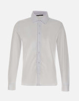 KANGRA Camicia in jersey piquet WHITE Uomo 