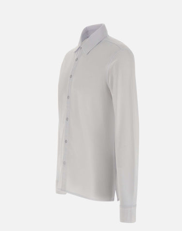 KANGRA Camicia in jersey piquet WHITE Uomo 