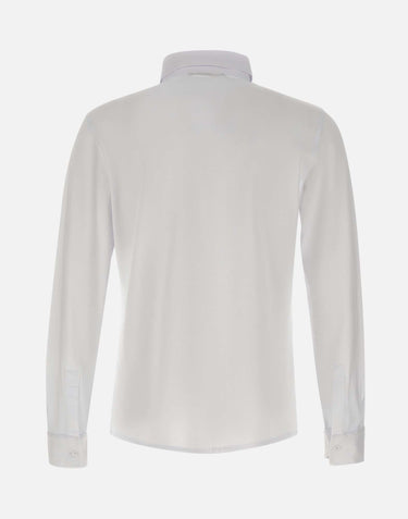 KANGRA Camicia in jersey piquet WHITE Uomo 