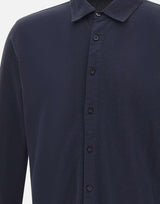 KANGRA Camicia in jersey piquet BLUE Uomo 