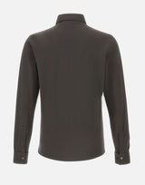 KANGRA Camicia in jersey piquet BROWN Uomo 