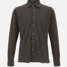 KANGRA Camicia in jersey piquet BROWN Uomo 