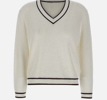 KANGRA Maglia punto pannocchia WHITE Donna 