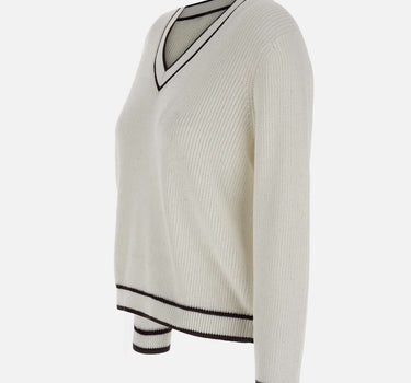KANGRA Maglia punto pannocchia WHITE Donna 