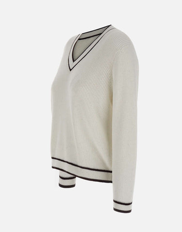 KANGRA Maglia punto pannocchia WHITE Donna 