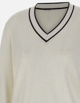 KANGRA Maglia punto pannocchia WHITE Donna 
