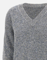 KANGRA Maglia a V con paillettes GREY Donna 
