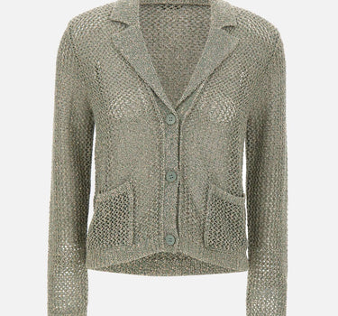KANGRA Cardigan con micro paillettes GREEN Donna 
