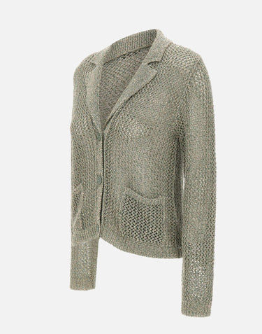 KANGRA Cardigan con micro paillettes GREEN Donna 