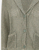 KANGRA Cardigan con micro paillettes GREEN Donna 