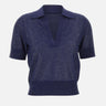 Polo con micro paillettes 390026 809 KANGRA 