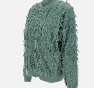 KANGRA Giacca bomber con lavorazione sfilacciata GREEN Donna 