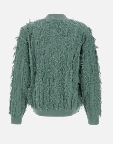 KANGRA Giacca bomber con lavorazione sfilacciata GREEN Donna 