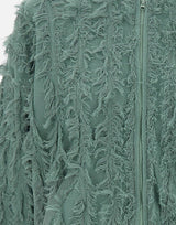 KANGRA Giacca bomber con lavorazione sfilacciata GREEN Donna 