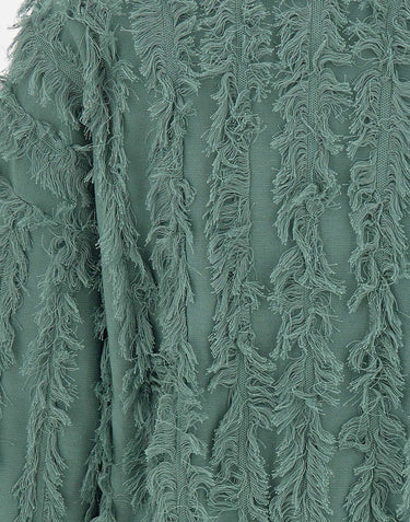 KANGRA Giacca bomber con lavorazione sfilacciata GREEN Donna 