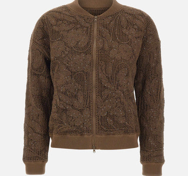 KANGRA Giacca bomber con ricamo cornely BROWN Donna 
