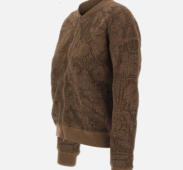 KANGRA Giacca bomber con ricamo cornely BROWN Donna 