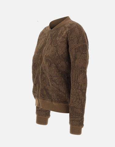 KANGRA Giacca bomber con ricamo cornely BROWN Donna 