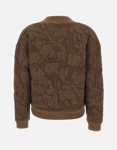 KANGRA Giacca bomber con ricamo cornely BROWN Donna 