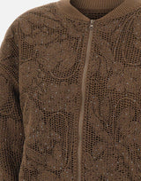 KANGRA Giacca bomber con ricamo cornely BROWN Donna 