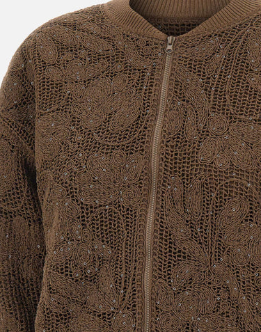 KANGRA Giacca bomber con ricamo cornely BROWN Donna 