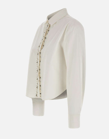 KAOS Camicia con dettaglio gioiello WHITE Donna 