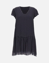 Abito a pois in crepe di viscose RPJCF025 3003 KAOS 