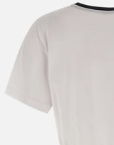 KAOS T-shirt ricamata con cintura WHITE Donna 