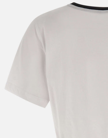 KAOS T-shirt ricamata con cintura WHITE Donna 