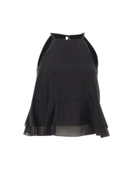 Top smanicato con balze SP1GX030 0001 KAOS 