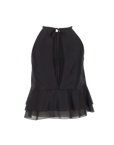 Top smanicato con balze SP1GX030 0001 KAOS 