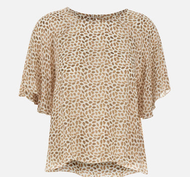 KAOS Blusa in viscosa leggera stampata BEIGE Donna 