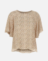 KAOS Blusa in viscosa leggera stampata BEIGE Donna 