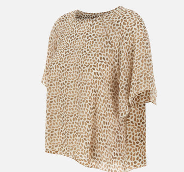 KAOS Blusa in viscosa leggera stampata BEIGE Donna 