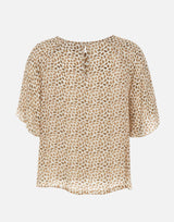 KAOS Blusa in viscosa leggera stampata BEIGE Donna 