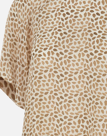 KAOS Blusa in viscosa leggera stampata BEIGE Donna 