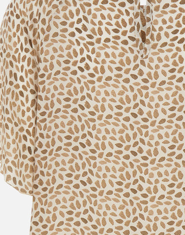 KAOS Blusa in viscosa leggera stampata BEIGE Donna 