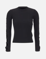 KAOS Maglia con intreccio sulle maniche BLACK Donna 