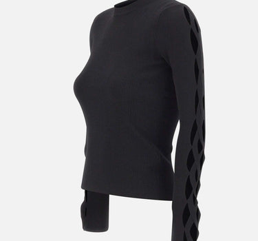 KAOS Maglia con intreccio sulle maniche BLACK Donna 