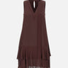 KAOS Abito con volant BROWN Donna 