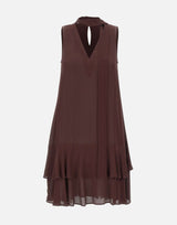 KAOS Abito con volant BROWN Donna 