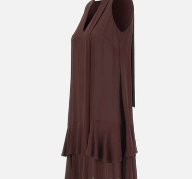 KAOS Abito con volant BROWN Donna 