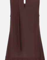 KAOS Abito con volant BROWN Donna 